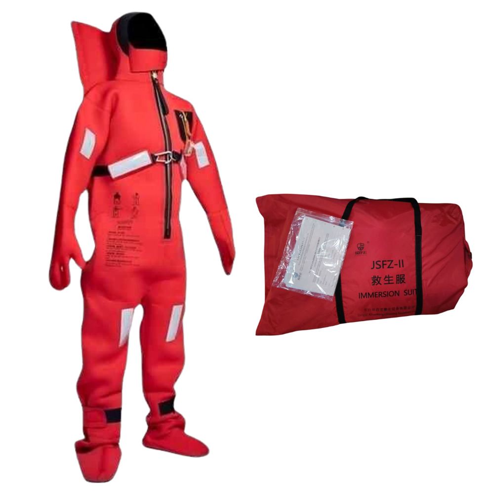 New SOLAS 5mm DBF-II JSFZ-11 Adult Medium Immersion Survival Suit w/ CCS & Bag